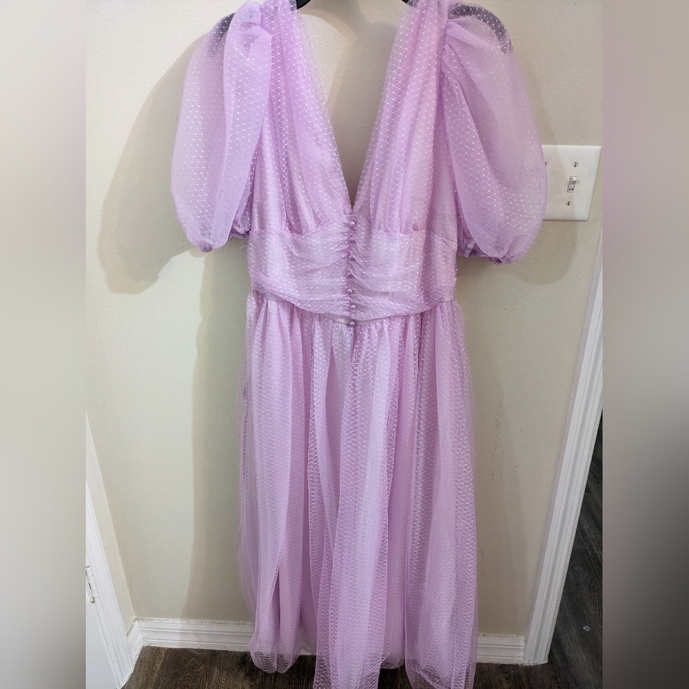 Tulle purple dress